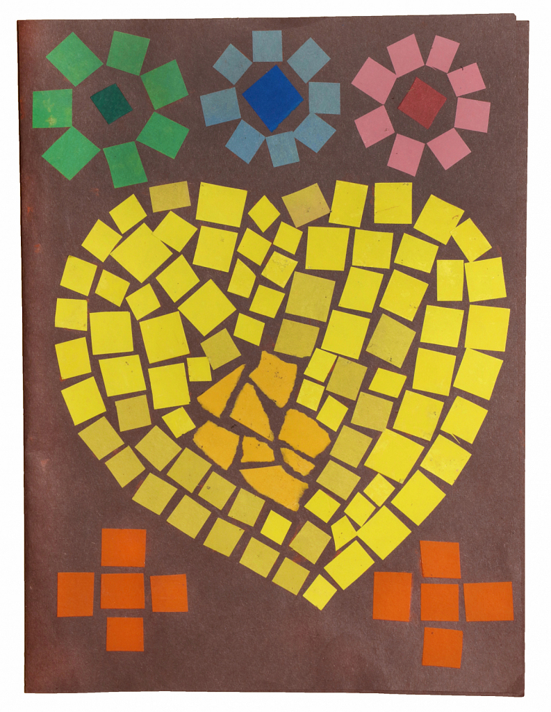 Yellow Heart on Brown